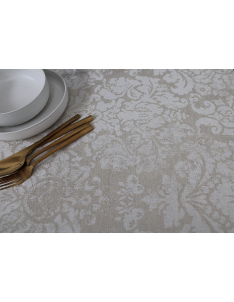 ARCOLAIO - HISTORIA Tovaglia quadrata jacquard misto lino