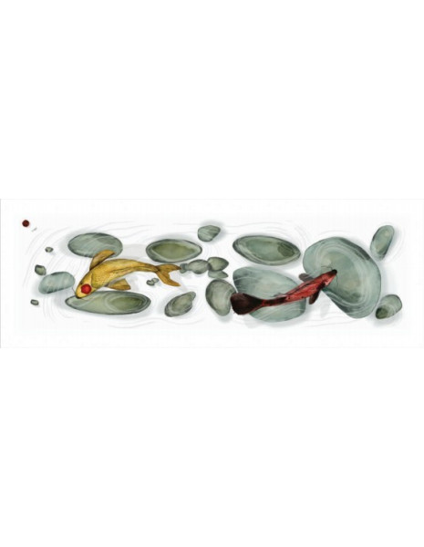 CARPE Runner originale stampa su misto lino jacquard