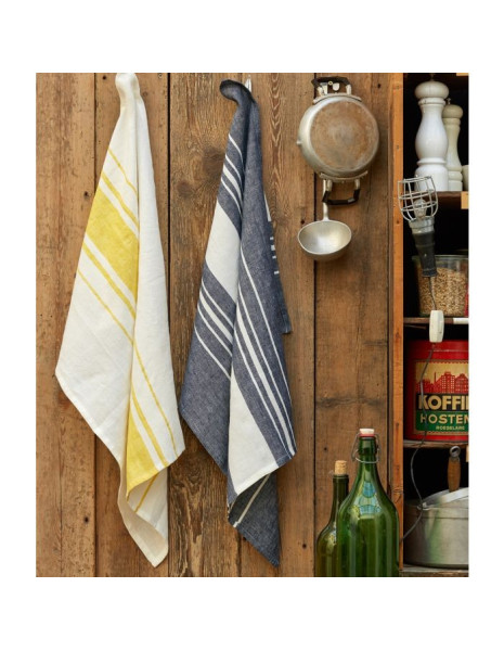 Strofinaccio in Puro Lino Tinto in Filo Stone Washed – Effetto Vissuto