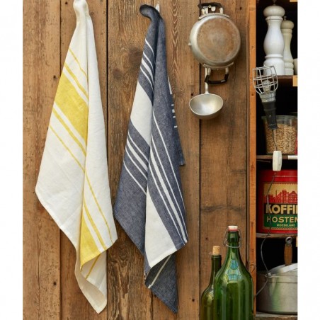 Strofinaccio in Puro Lino Tinto in Filo Stone Washed – Effetto Vissuto