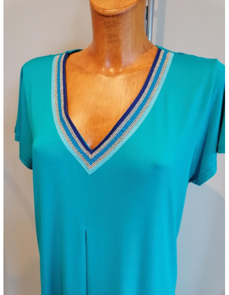 Saldi CANAT Abito donna estivo tessuto fresca viscosa NO STIRO