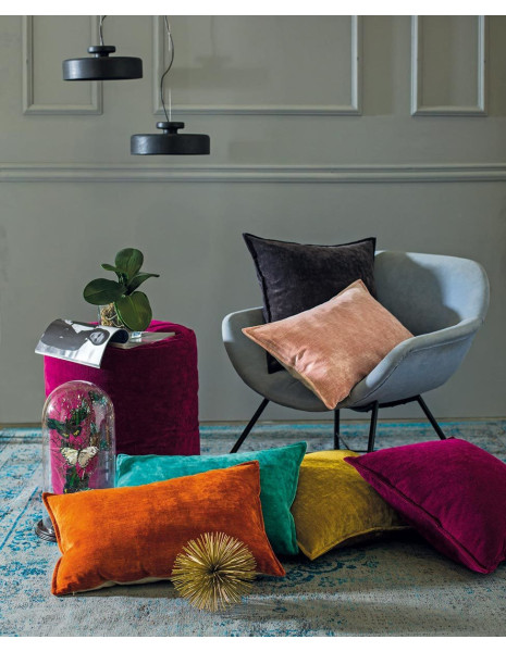 VELOUR Cuscini arredo velluto stone washed
