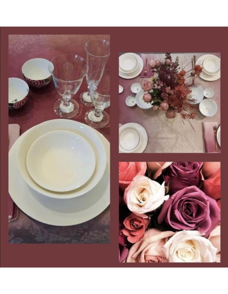 ARCOLAIO - CARME Tovaglia da 12 tessuto jacquard lino