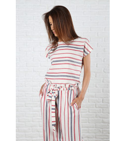 MARYHOME - CANDIDA Blusa 2 colori in fresco tessuto viscosa lino 2