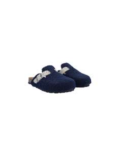 SALDI GRECIA Ciabatta in agnellino invernale blu 2