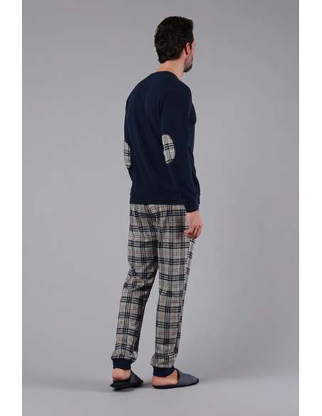 M/M KYOTO Pigiama uomo invernale caldo soffice pile