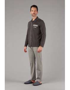 M/M Pigiama uomo aperto cotone caldo interlock