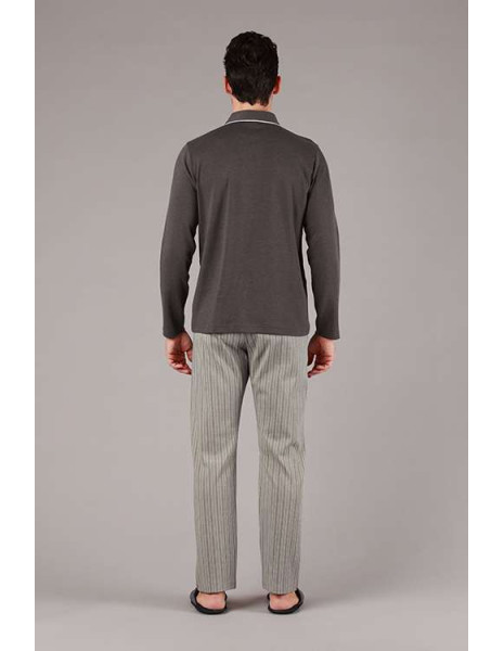 M/M Pigiama uomo aperto cotone caldo interlock