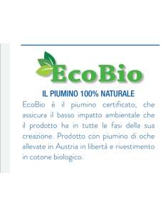 ECOBIO Piumino d'oca Caldo 2