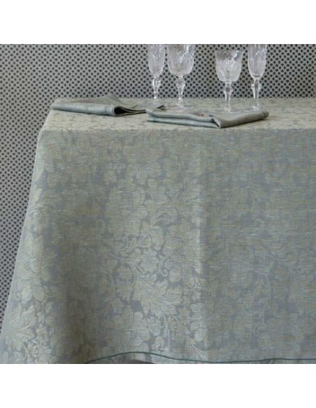 NARNI Tovaglia rettangolare da 10 posti tessuto jacquard misto lino