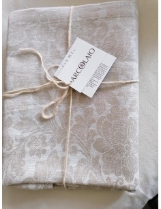 NARNI Tovaglia rettangolare da 10 posti tessuto jacquard misto lino