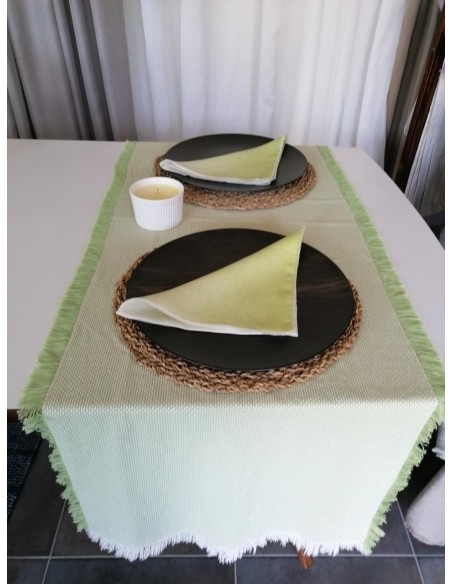 ARCOLAIO - 20% ODE Runner cotone tinto filo verde