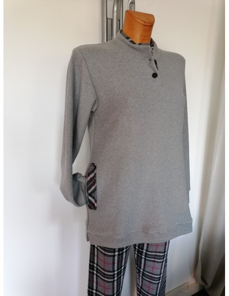 SERAFINO Pigiama donna invernale misto cotone