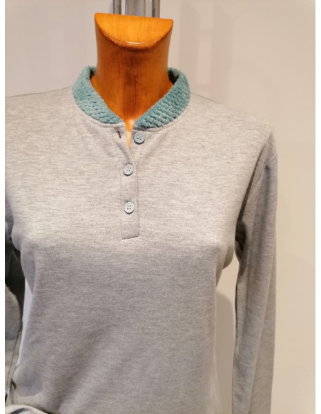 ROSA E MENTA - Pigiama donna caldo cotone