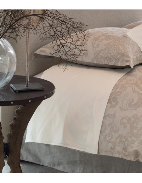 EMPIRE Completo copripiumino matrimoniale raso cotone jacquard