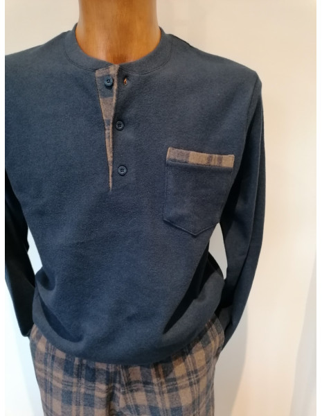 MAESTRALE Pigiama uomo caldo cotone invernale