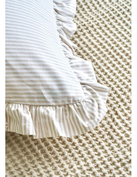 BALEARI Completo letto matrimoniale cotone tinto filo