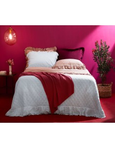 BIANCO PERLA - JULIET Quilt Copriletto matrimoniale trapuntato cotone