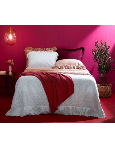 BIANCO PERLA - JULIET Quilt Copriletto matrimoniale trapuntato cotone