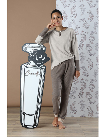 Offerta Pigiama donna peso medio beige melangè