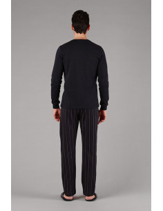M/M Pigiama uomo collo v cotone interlock garzato 2