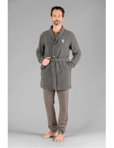 M/M Vestaglia camera uomo pile colore grigio