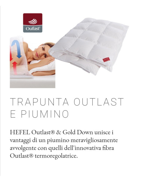 OUTLAST & GOLD DOWN Piumino matrimoniale autunno inverno