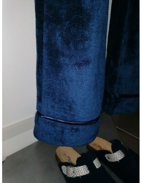 CONFETTO Pigiama tuta donna con cappuccio soffice pile