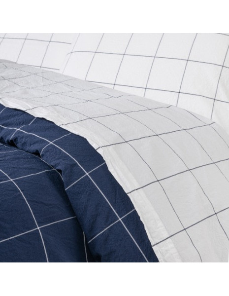 CHECK -40%Completo Lenzuolo matrimoniale cotone tinto filo no stiro!!