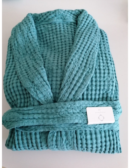 POUSADA Accappatoio cotone egizio verde smeraldo