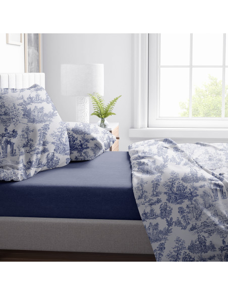 TOILE De Jouy C. Letto Copriletto matrimoniale cotone percalle