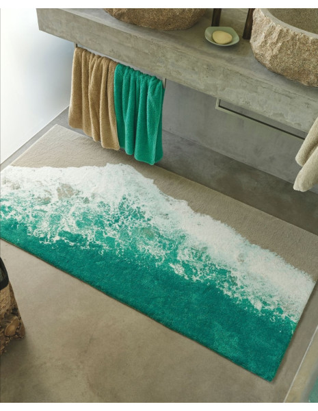 MALIBU' Tappeto bagno arredo cotone egizio