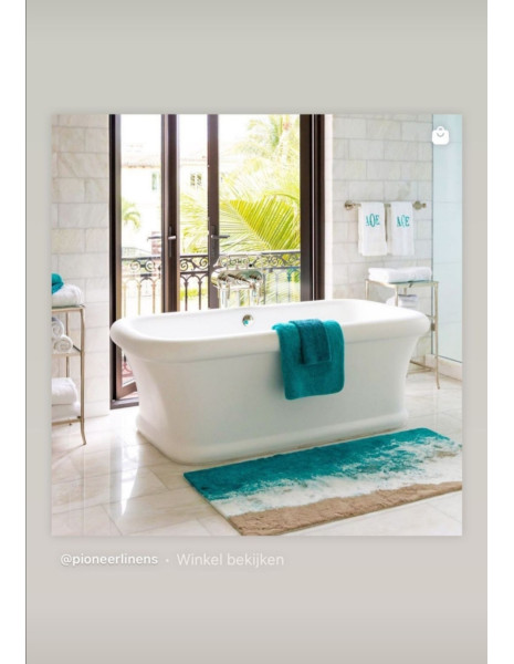 MALIBU' Tappeto bagno arredo cotone egizio