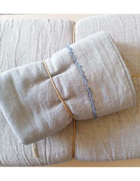 FABIA Coppia federe cotone tinto filo no stiro