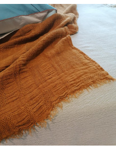 LINA Plaid puro lino stone washed