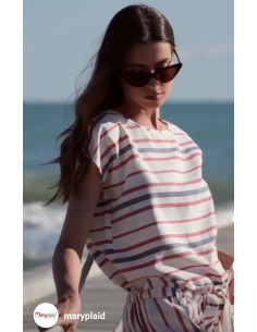 MARYHOME - CANDIDA Blusa 2 colori in fresco tessuto viscosa lino
