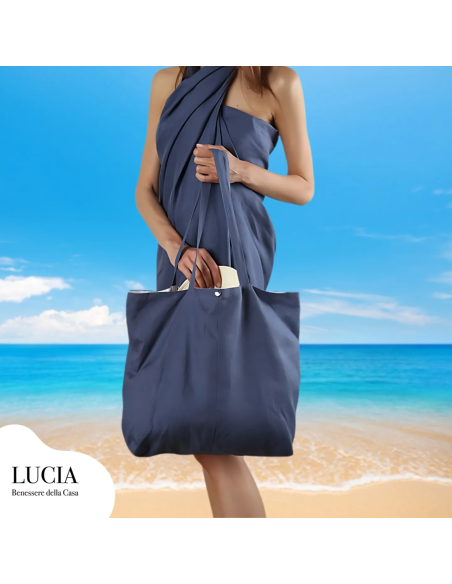 BORSA Spiaggia Shopper da viaggio colore blu