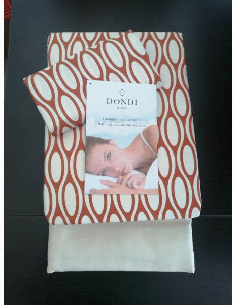 MAISON Completo copripiumino matrimoniale raso cotone