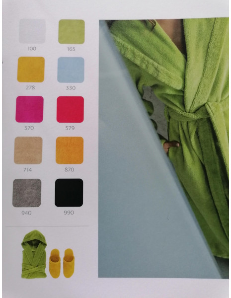 ALEX Accappatoio cappuccio spugna cotone egizio