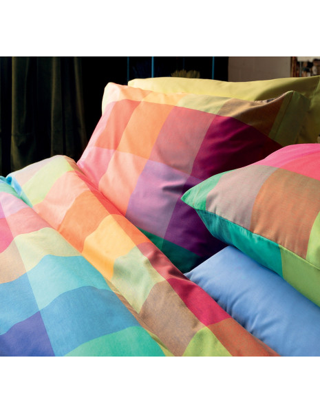 ARLECCHINO Copripiumino singolo cotone tinto filo pettinato