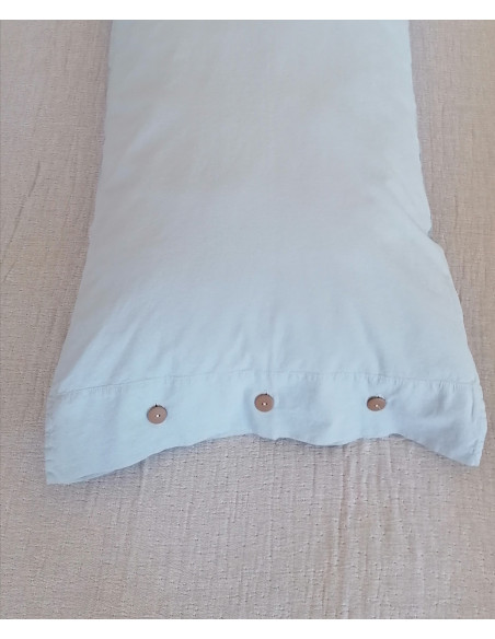 NO STIRO Copripiumino con Federe a 3 bottoni cotone stone washed