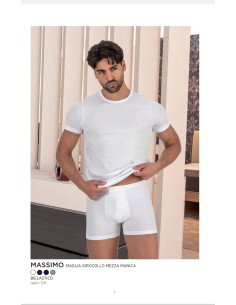 MASSIMO  offerta Maglia girocollo T-schirt M/M 2 pezzi 4 colori BRANDI