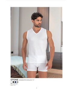 Offerta OTONE Canottiera uomo smanicato cotone bielastico by pack