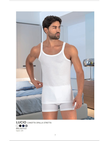 LUCIO  S/S Canottiera uomo cotone conf.by pack 2 colori