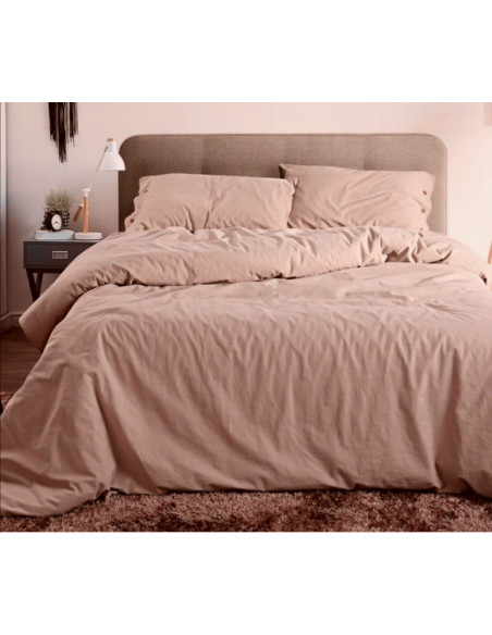NO STIRO Copripiumino con Federe a 3 bottoni cotone stone washed