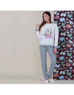 Offerta MARYHOME - MINERVA Pigiama donna caldo invernale