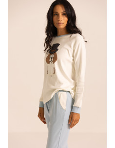 AMBRA Pigiama donna invernale cotone interlock 2