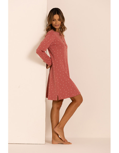 CORALLO Camicia notte puro cotone interlock