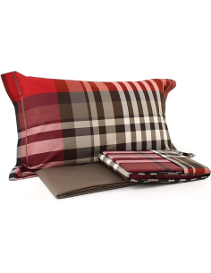 HAMILTON Lenzuolo singolo con federa cotone tinto filo