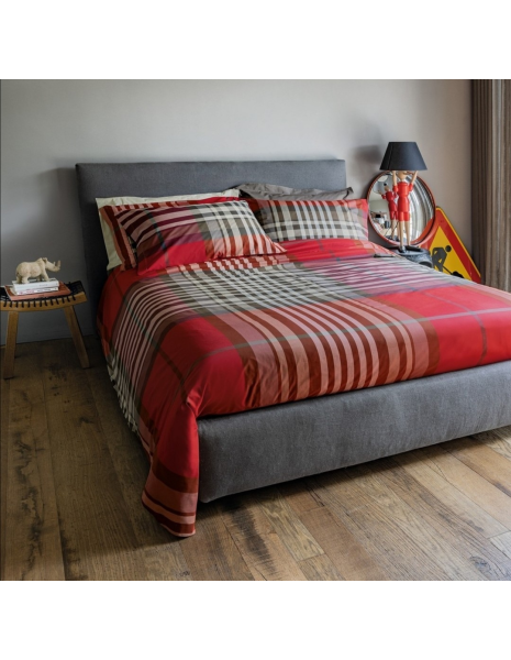 HAMILTON Lenzuolo singolo con federa cotone tinto filo